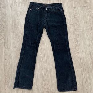 7 for all mankind Corduroy Pants Black 29 Bootcut